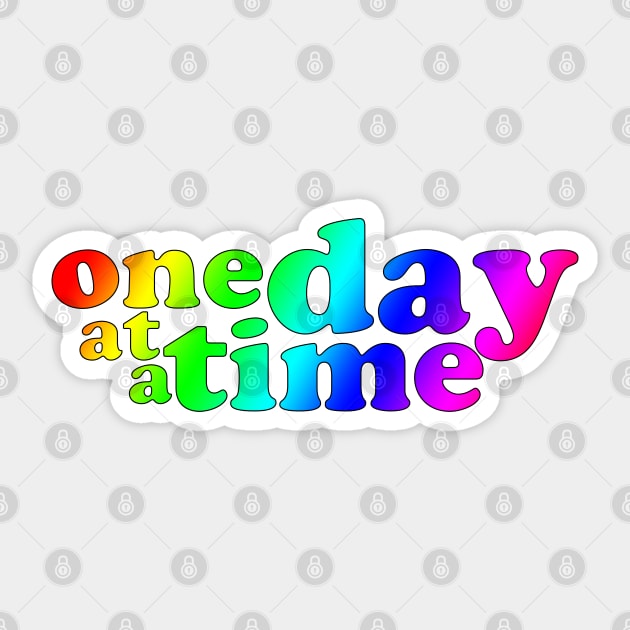 One Day at a Time - Title Logo Design Rainbow LGBT Sticker by Everyday Inspiration